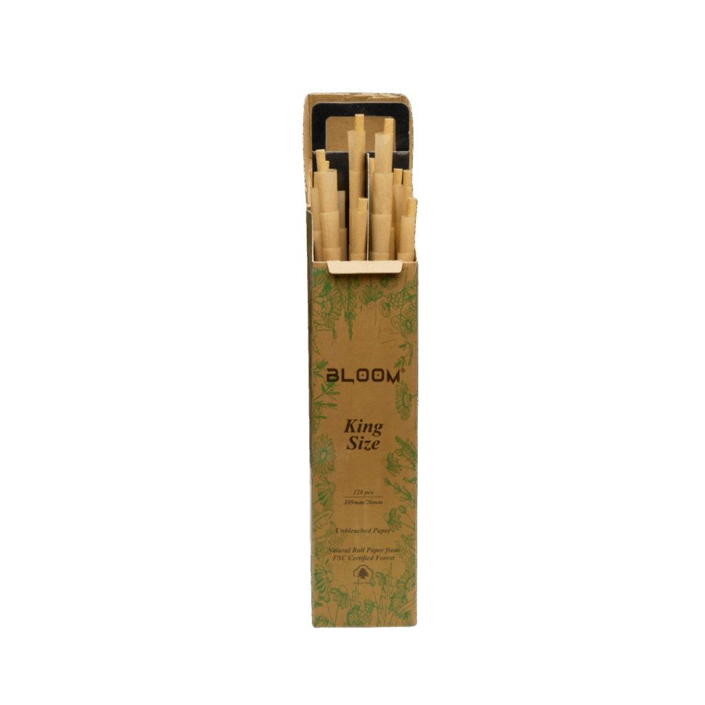 Bloom Unbleached cones King Size 120 stk