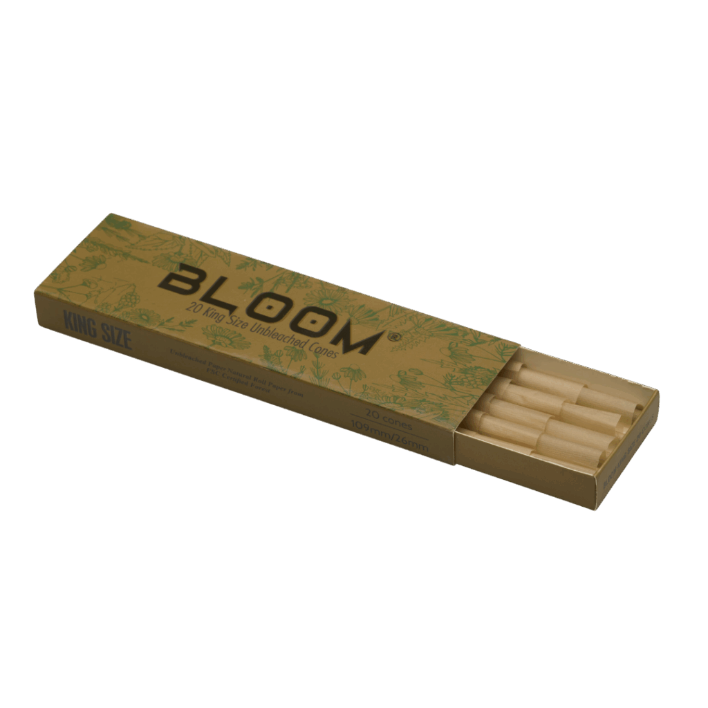 Bloom Unbleached cones King Size 20 stk
