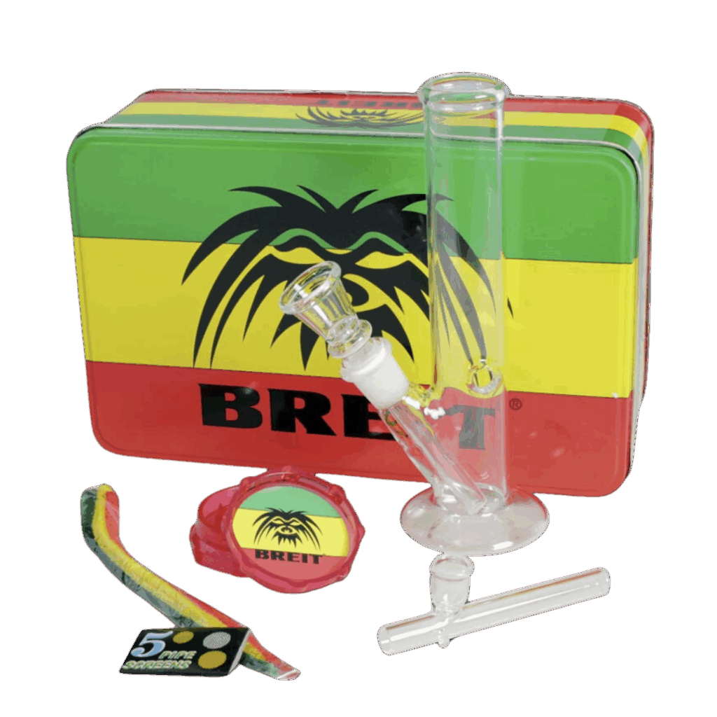 Breit Gaveæske, Bong, Pibe, grinder mm.