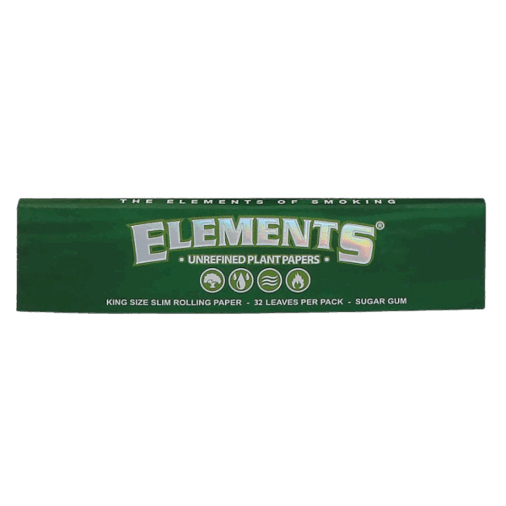 Elements - King size slim Green Ris papir