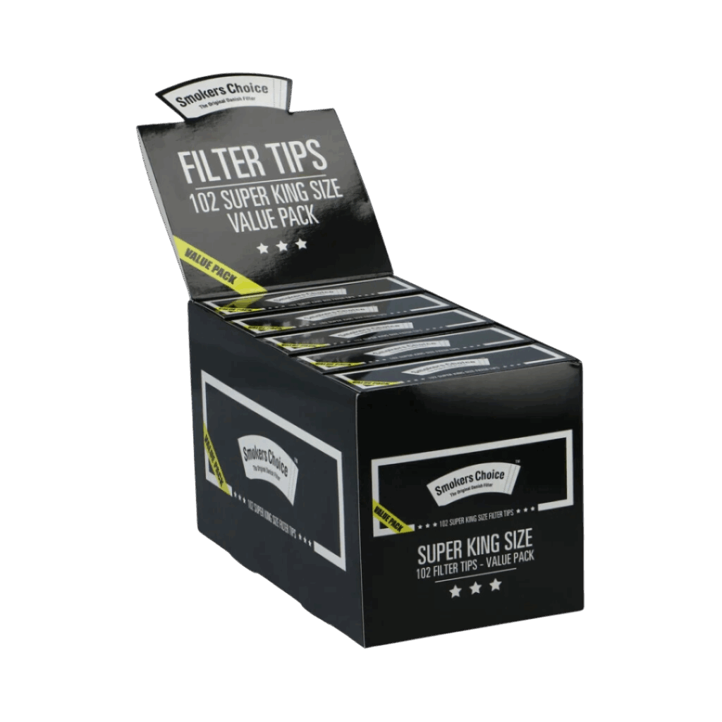 Smokers Choice - 102 Black Super King size filter tips Valuepack