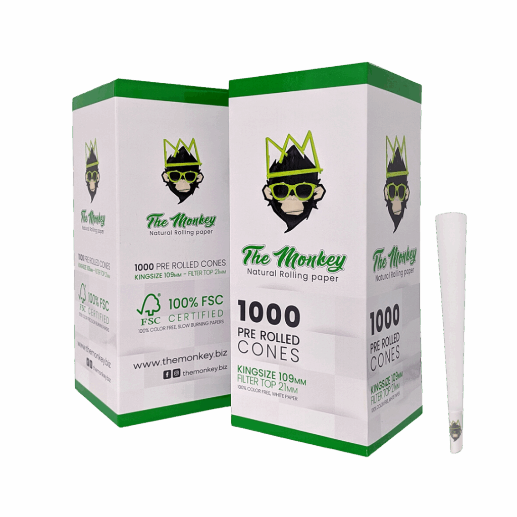The Monkey 1000 stk færdigrullede natural cones