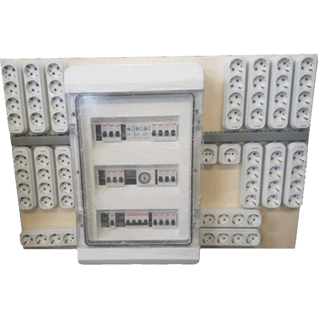 TimerSkab – Komplet Med Ventilation Og Varme Udtag (Dobbelt Lysudtag)