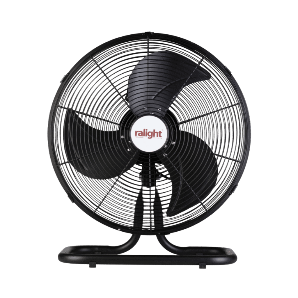 Ralight gulvventilator 45cm - 45W, sort, med fjernbetjening