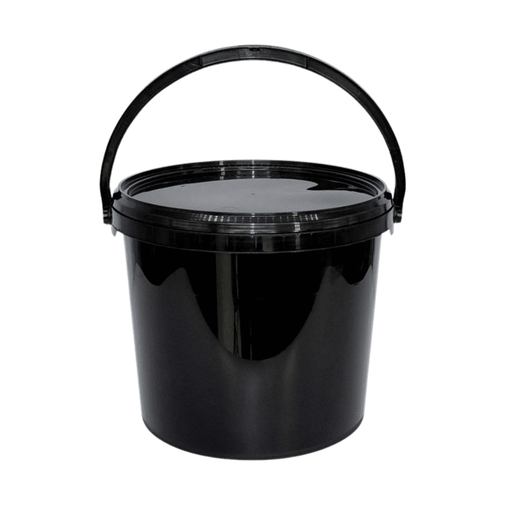 Spand 5,6 L – sort inkl låg